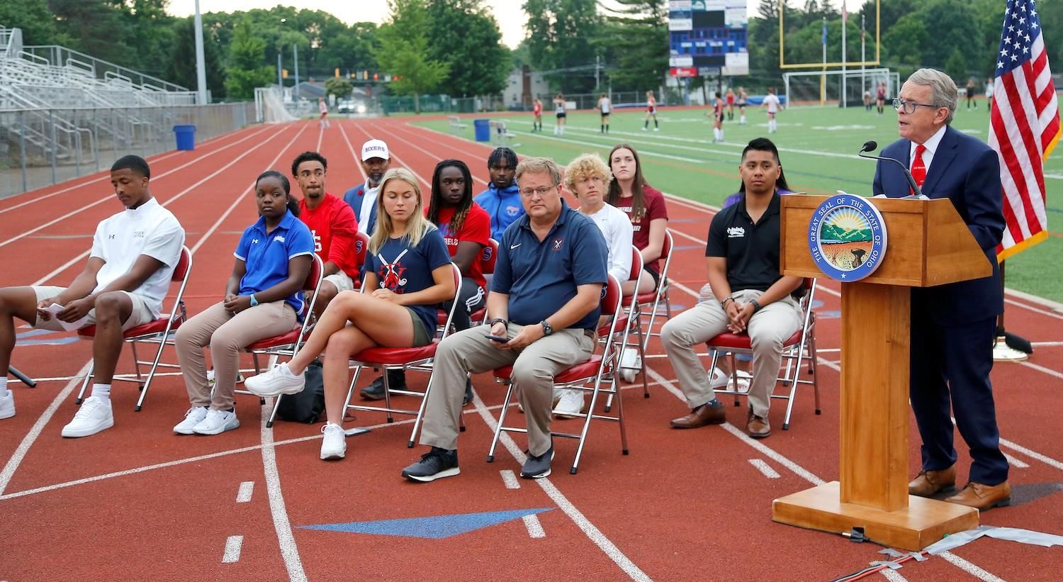  Mike DeWine student-athlete press conference